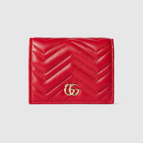 GG Marmont small wallet - bright red leather