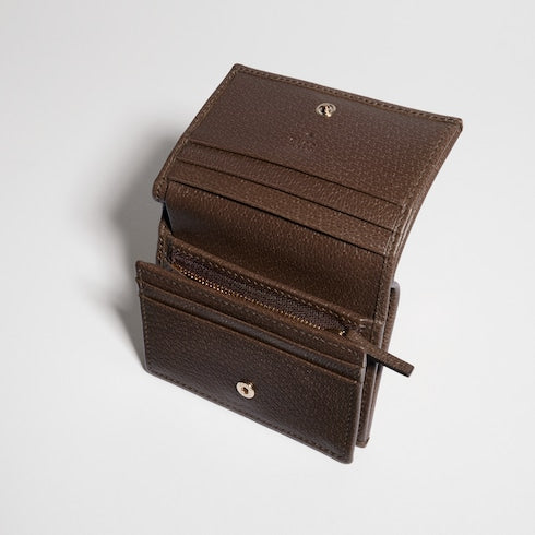 Ophidia small wallet - beige and brown GG Supreme