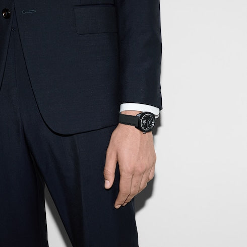 Gucci Interlocking watch, 41mm - black rubber