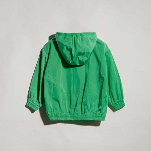 Children's nylon froissé jacket - green