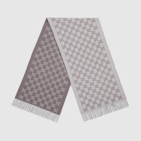 GG cashmere scarf - grey