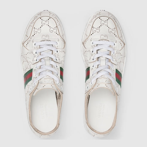 Men's Stretch low-top sneaker - white GG leather