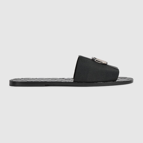 Men's Riviera slide sandal - black elastic band
