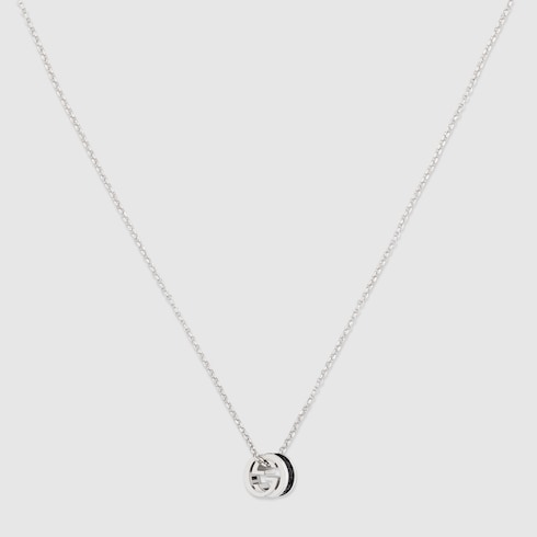 Gucci Interlocking crystal pendant necklace - 925 sterling silver