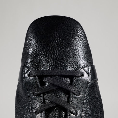 Men's sneaker with driver sole - black leather