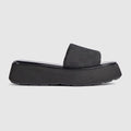 Women's flatform slide sandal - black GG canvas