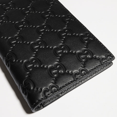 GG Emblem passport case - black GG leather