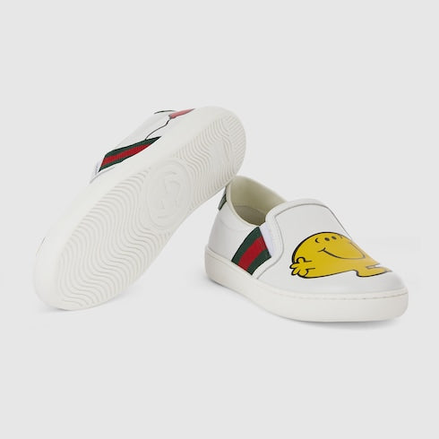 Children's Gucci Ace slip-on sneakers - white leather