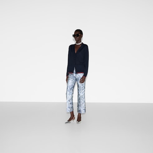 Extra fine cashmere silk cardigan - navy