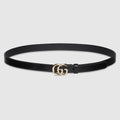 GG Marmont thin belt - black leather