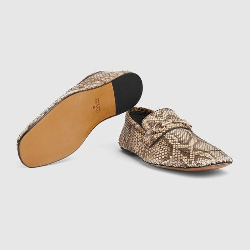 Men's Ragazzo python loafer - beige