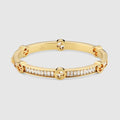 Gucci Blondie crystal bangle bracelet - gold-toned brass