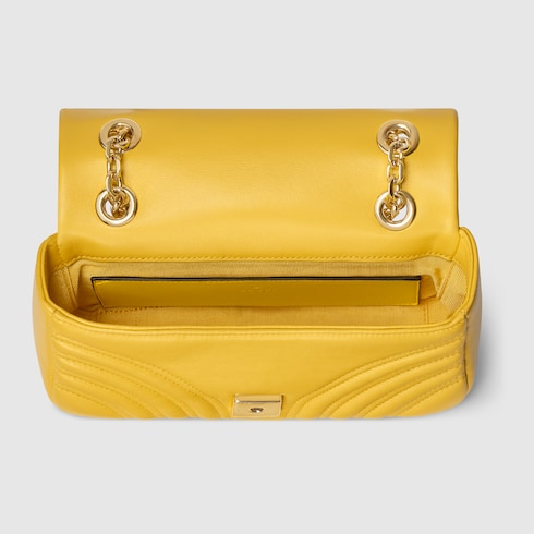GG Marmont small shoulder bag - yellow leather
