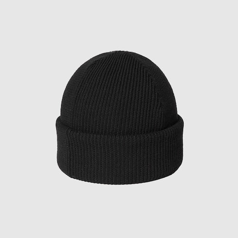 Wool hat with Web - black