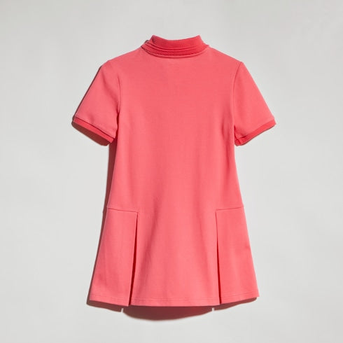 Children's cotton piquet dress - pink