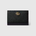 Bi-color GG Marmont small wallet - black and red leather