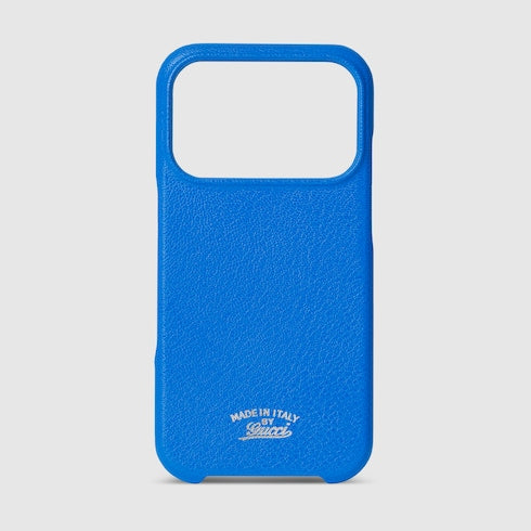 Case for iPhone 17 Pro - bright blue leather
