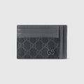 Grey trim GG card case - black GG Supreme