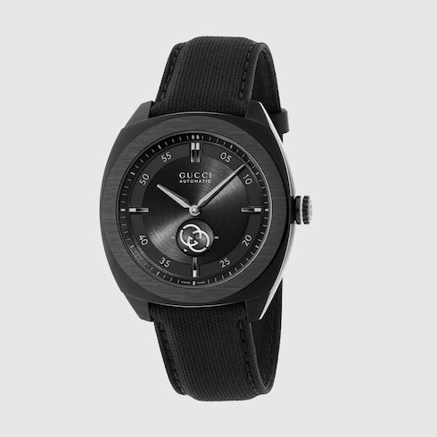 Gucci Interlocking watch, 41mm - black rubber