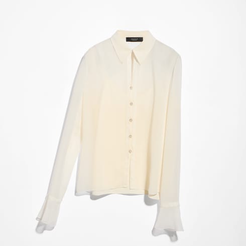 Light silk georgette shirt - white