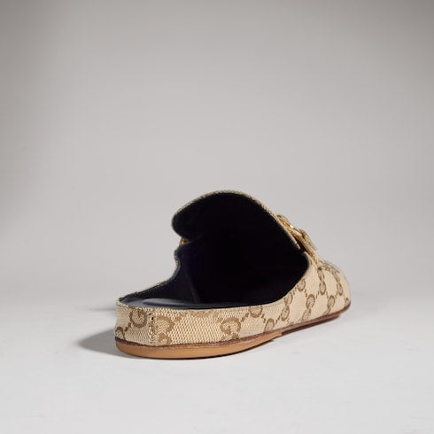 Women's Ragazzo mule - sand and brown GG canvas