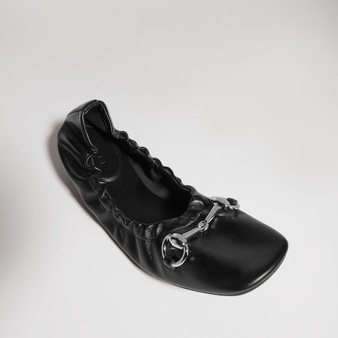 Women's Prima ballet flat - black leather