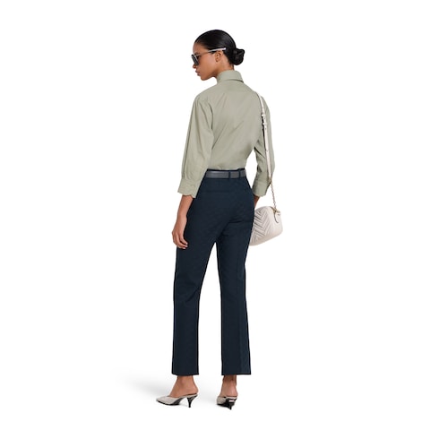 GG cotton gabardine pants - blue