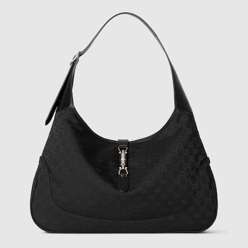 Gucci Jackie 1961 large crossbody bag - black GG canvas