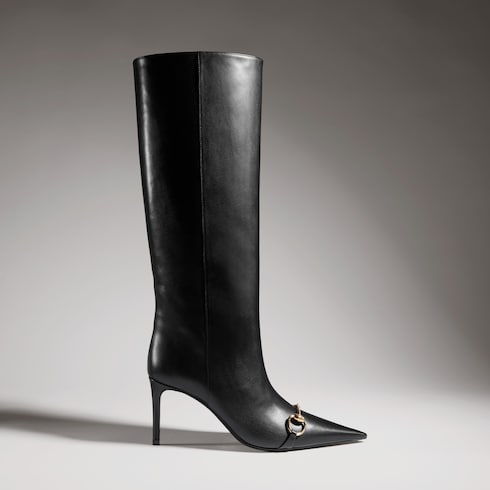 Women's Donna slip-on boot - black leather