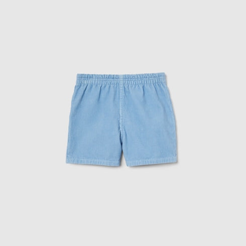 Baby velvet corduroy shorts - light blue