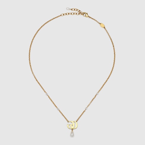 GG Marmont pendant necklace - yellow gold-toned metal
