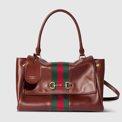 Paparazzo medium top handle bag - chestnut leather
