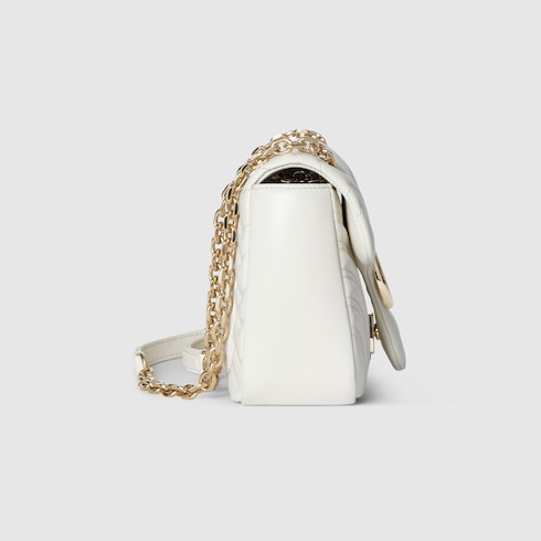GG Marmont medium shoulder bag - white leather