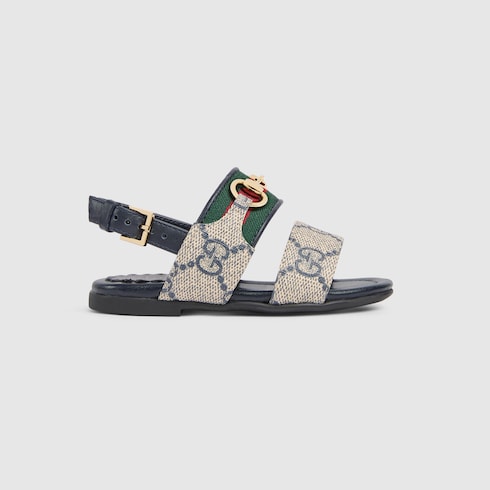 Toddler sandal with Web - beige and blue Supreme