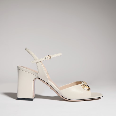 Women's Horsebit sandal - white leather