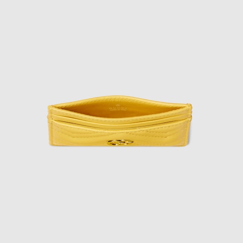 GG Marmont card case - yellow leather