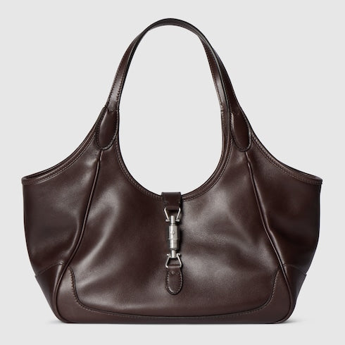 Mercato small tote bag - dark brown leather