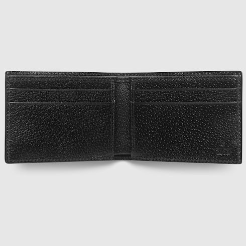 Black Leather GG Marmont Bi-Fold Wallet - Black Leather