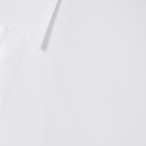 Cotton poplin shirt with embroidery - white