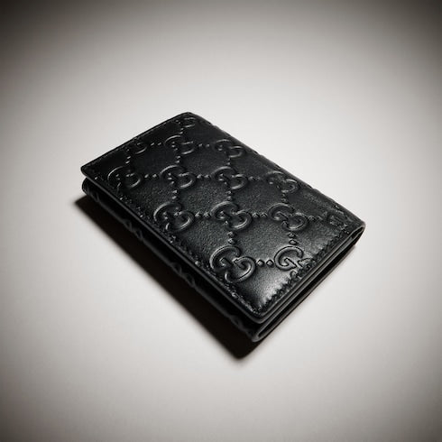 GG Emblem card case - black GG leather