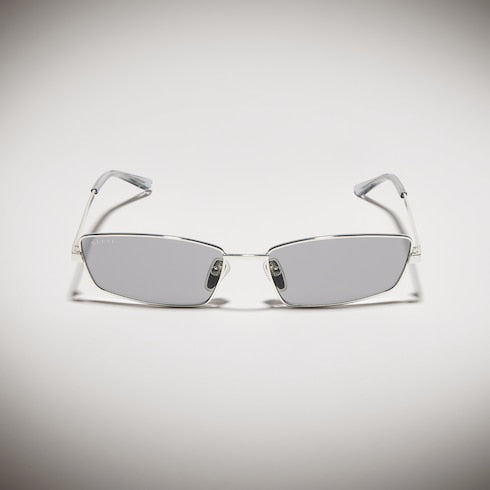 Rectangular optical frame - silver-toned