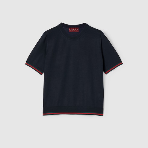 Extra fine cashmere silk top - navy