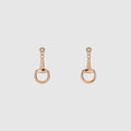 Gucci Horsebit diamond 18k earrings - 18k rose gold