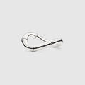 Napkin holder with bamboo motif - silver-plated brass
