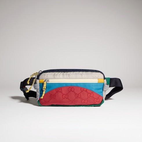 Children's GG nylon belt bag - multicolor GG nylon