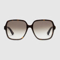 Rectangular frame sunglasses - tortoiseshell acetate