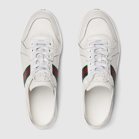 Women's Stretch low-top sneaker - white leather