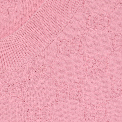 GG fine fabric jacquard vest - light pink