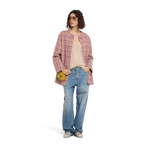 Wool bouclé jacket - multicolor