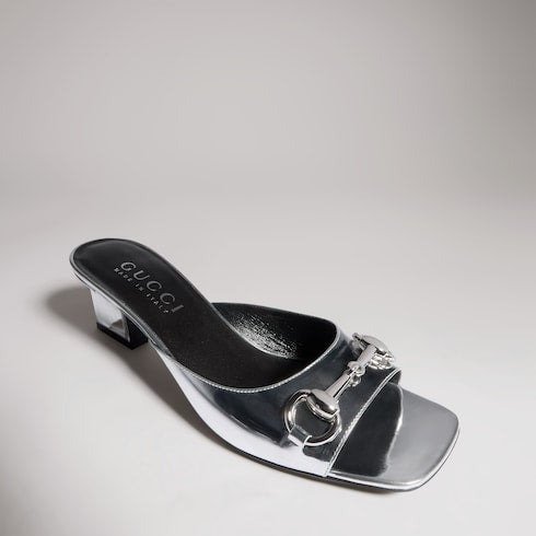 Women's Signora slide sandal - metallic silver leather